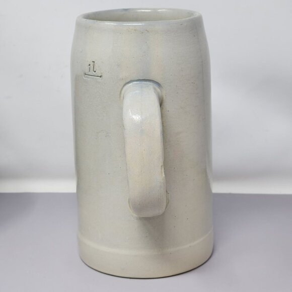 Vintage HB Stoneware Beer Stein 1L German Mug With Handle West Germany - Picture 3 of 10